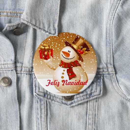 Pin Muñeco de nieve Ronde Button 4,0 Cm (In situ)