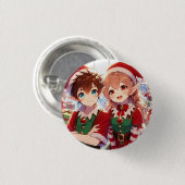 Pin niños Navidad Ronde Button 3,2 Cm (Voorkant /achterkant)