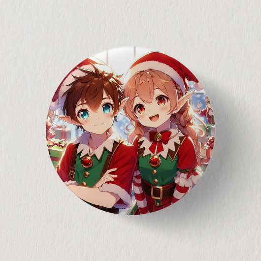 Pin niños Navidad Ronde Button 3,2 Cm (Voorkant)
