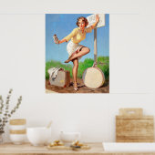 Pin omhoog bij bushalte poster (Keuken)