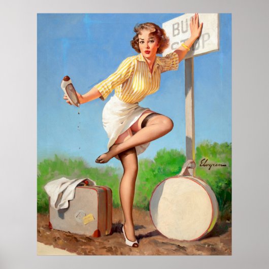 Pin omhoog bij bushalte poster (Voorkant)