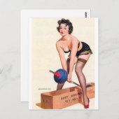 Pin omhoog voor zwaar tillen briefkaart (Voorkant / Achterkant)