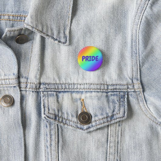 Pin-on-Button voor Bright regenboogPRIDE Ronde Button 3,2 Cm (In situ)