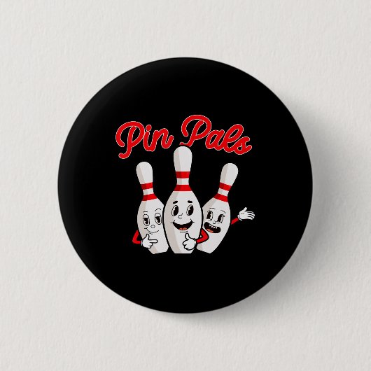 Pin Pals - Bowling Bowler Ronde Button 5,7 Cm (Voorkant)