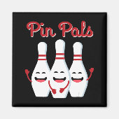 Pin Pals Cute Bowling voor mannen en Kinderen Magneet (Voorkant)