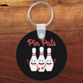 Pin Pals Cute Bowling voor mannen en Kinderen Sleutelhanger (Voorkant)