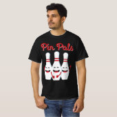 Pin Pals Cute Bowling voor mannen en Kinderen T-shirt (Voorkant volledig)