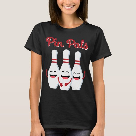 Pin Pals Cute Bowling voor mannen en Kinderen T-shirt (Voorkant)