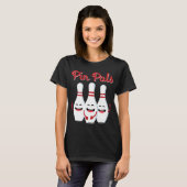 Pin Pals Cute Bowling voor mannen en Kinderen T-shirt (Voorkant volledig)
