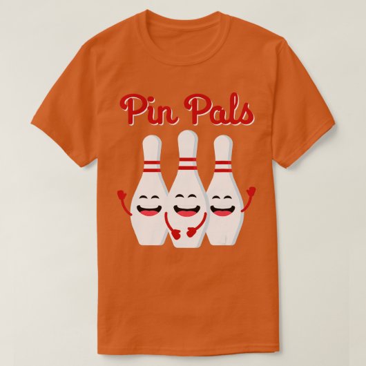 Pin Pals Cute Bowling voor mannen en Kinderen T-shirt (Design voorkant)