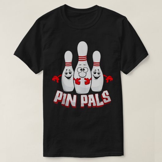 Pin Pals Grappige Bowlers Bowling Speler Team Mann T-shirt (Design voorkant)