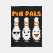 Pin Pals Schattige Grappig Bowlen Fleece Deken (Voorkant)
