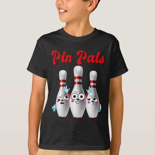 Pin Pals Schattigee bowling Shirt voor mannen vrou (Voorkant)
