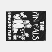 Pin Pals Team Bowling Fleece Deken (Voorkant (Horizontaal))