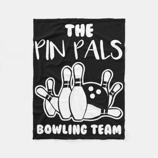 Pin Pals Team Bowling Fleece Deken (Voorkant)