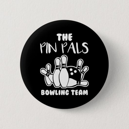 Pin Pals Team Bowling Ronde Button 5,7 Cm (Voorkant)