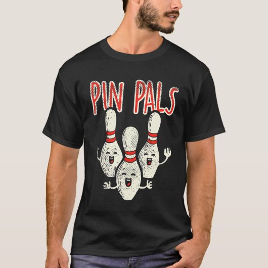 Pin Pals Ten Pin Bowling Bowler T-shirt (Voorkant)