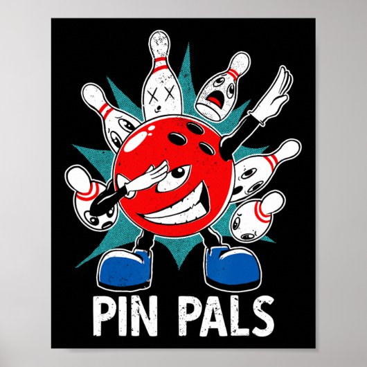 Pin Pals voor Bowlers Funny Bowling 1 Poster (Voorkant)