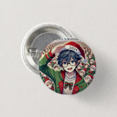 Pin personaje navidad ronde button 3,2 cm (Voorkant /achterkant)