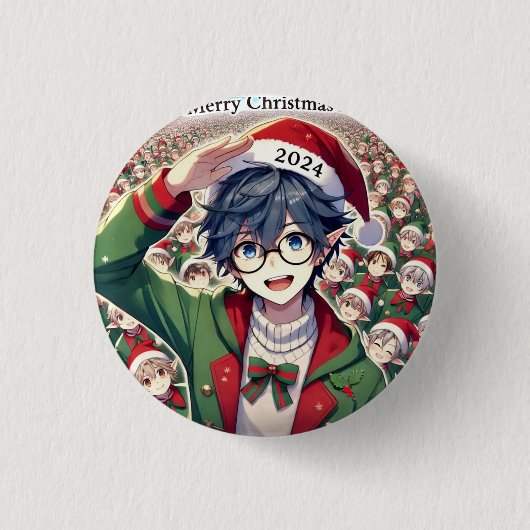 Pin personaje navidad ronde button 3,2 cm (Voorkant)