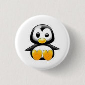 pin pinguino animado ronde button 3,2 cm (Voorkant)