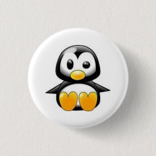 pin pinguino animado ronde button 3,2 cm (Voorkant)