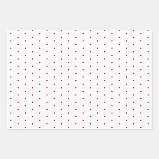 Pin Polka stippen rood, wit en zwart Inpakpapier Vel (Voorkant 2)
