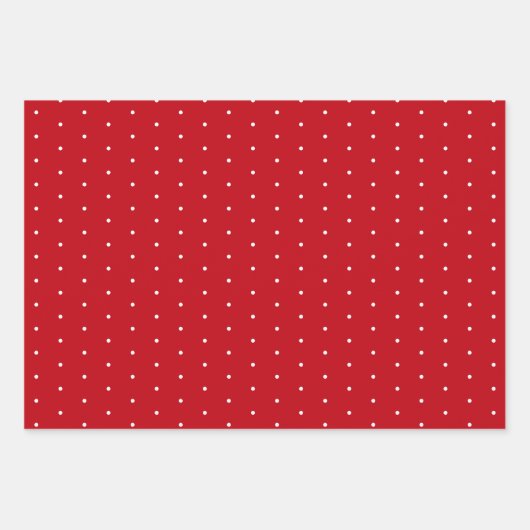 Pin Polka stippen rood, wit en zwart Inpakpapier Vel (Voorkant)