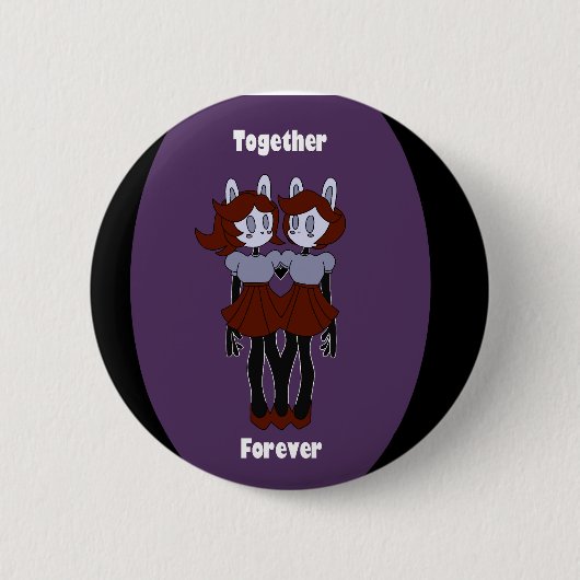 Pin "Samen" voor altijd Ronde Button 5,7 Cm (Voorkant)