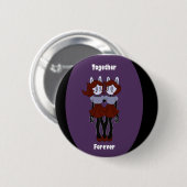 Pin "Samen" voor altijd Ronde Button 5,7 Cm (Voorkant /achterkant)