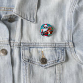 Pin Santa Claus Ronde Button 3,2 Cm (In situ)