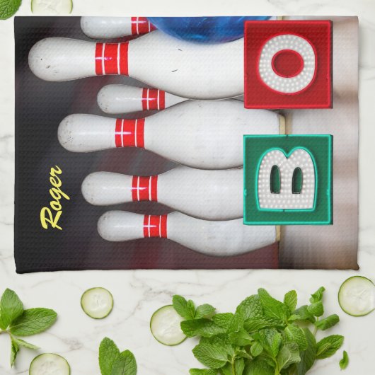 Pin Smashers Bowling Theedoek (Gevouwen)