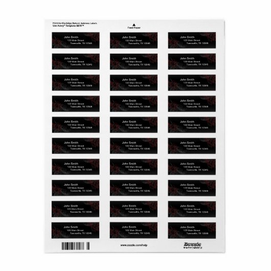 Pin Stripe Etiket (Full Sheet)