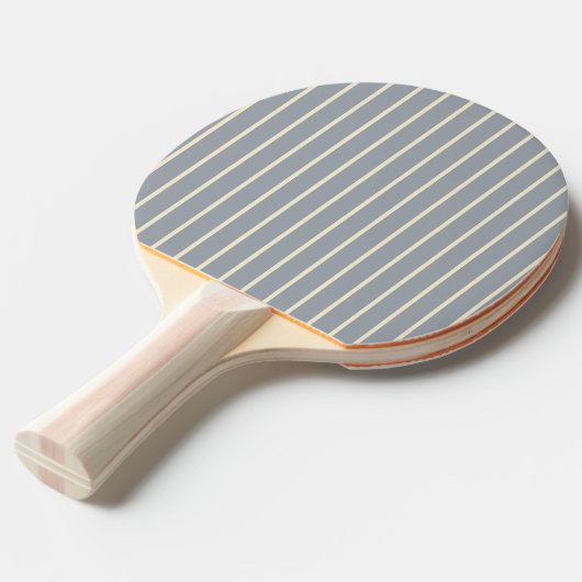 Pin-Striping Duif Grijs Kleur Ping Pong Paddle Tafeltennisbatje (Voorkant Gekanteld)