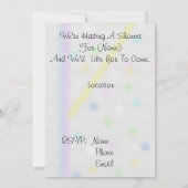 Pin the Date Dark Baby Boy Shower Invitation Save The Date (Achterkant)