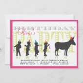 Pin the Tail on the Donkey Birthday Invitation Kaart (Voorkant)
