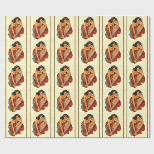 Pin Up 1950 Cadeaupapier (Vlak)