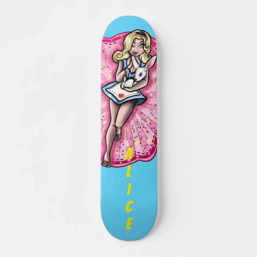 Pin-up Alice Persoonlijk Skateboard (Voorkant)