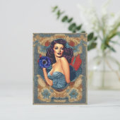 Pin Up Art, Briefkaart voor postkruising (Staand voorkant)