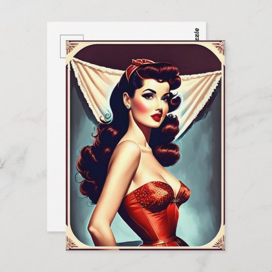 Pin Up Art, Briefkaart voor postkruising (Voorkant / Achterkant)