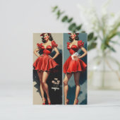 Pin Up Art, Briefkaart voor postkruising (Staand voorkant)