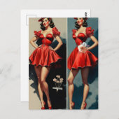Pin Up Art, Briefkaart voor postkruising (Voorkant / Achterkant)