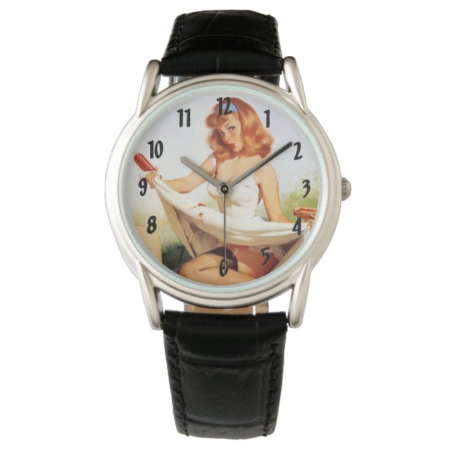 Pin Up Babes Horloge (Voorkant)