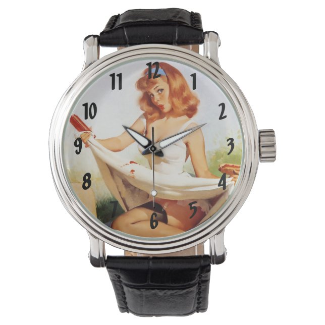 Pin Up Babes Horloge (Voorkant)