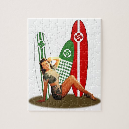 Pin-up Basque Frankrijk Legpuzzel (Verticaal)