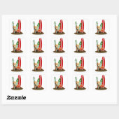 Pin-up Basque Frankrijk Vierkante Sticker (Vel)