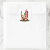 Pin-up Basque Frankrijk Vierkante Sticker (Tas)