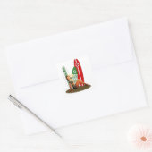Pin-up Basque Frankrijk Vierkante Sticker (Envelop)