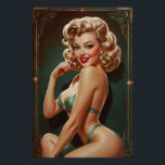 Pin-up Blonde Inspirée Art Deco tonen Perfect Poster<br><div class="desc">Geniet van tijdloze elegantie met deze platenup art deco-poster, een juweel uit onze Pinup Paradise-collectie bij VintagePrintHaven—Uw Magie Havre van Impression Vintage! Deze aantrekkelijke blonde, gelaaid in een scintillerende, groene bikini, is een toonbeeld van de glamour van de jaren 20 met grote grafieken en een opwindende blik. Het wordt omringd...</div>