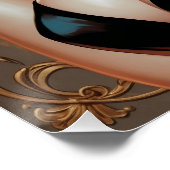 Pin-up Blonde Inspirée Art Deco tonen Perfect Poster (Hoek)